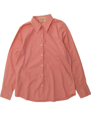 EDDIE BAUER Womens Shirt UK 14 Medium Red Houndstooth Customizable Option