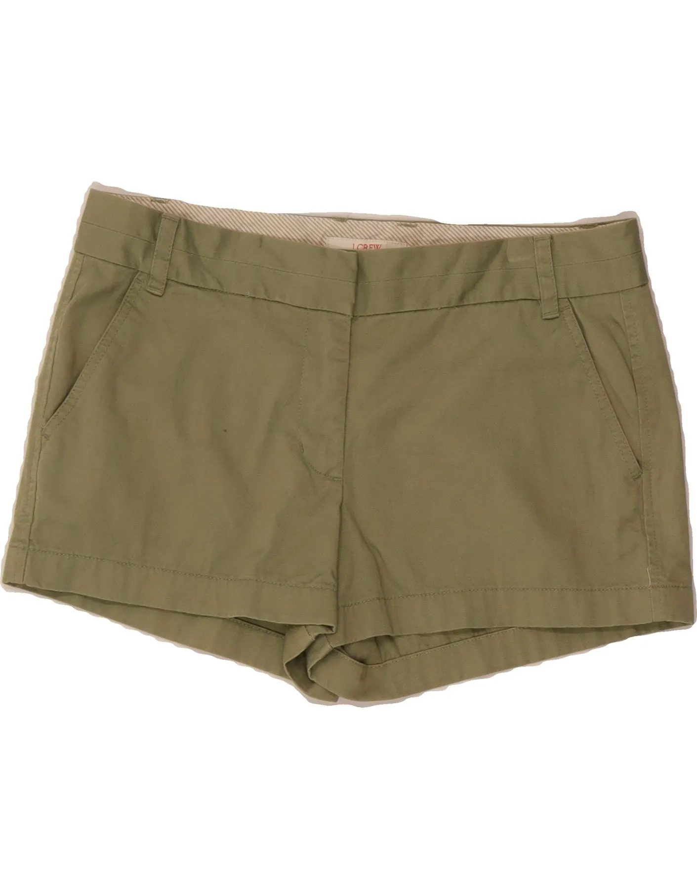 Country Charm Long Sleeve J. CREW Womens Broken In Chino Shorts US 12 Large W34  Green Cotton