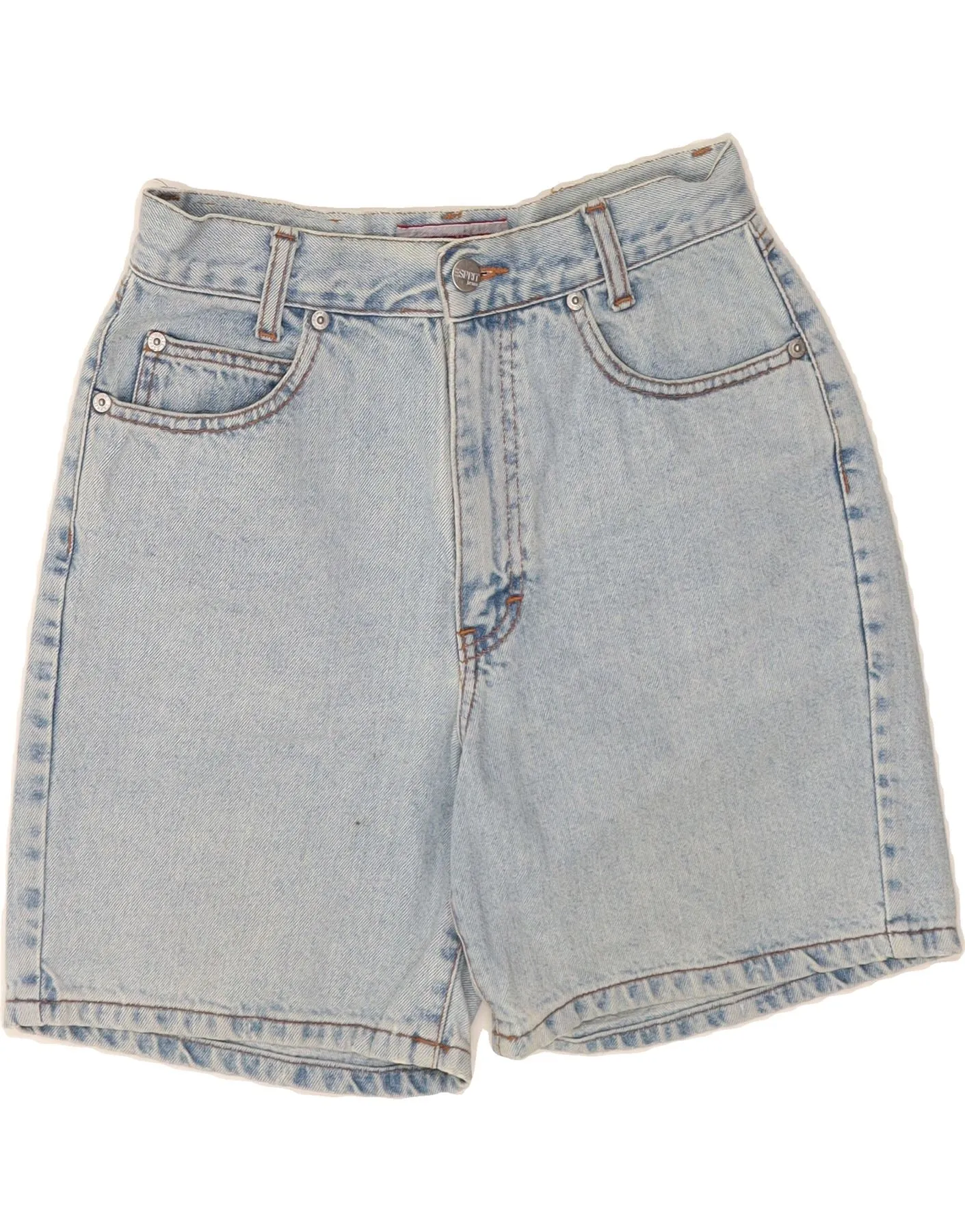 Sustainable production ESPRIT Womens High Waist Denim Shorts EU 36 Small W28  Blue