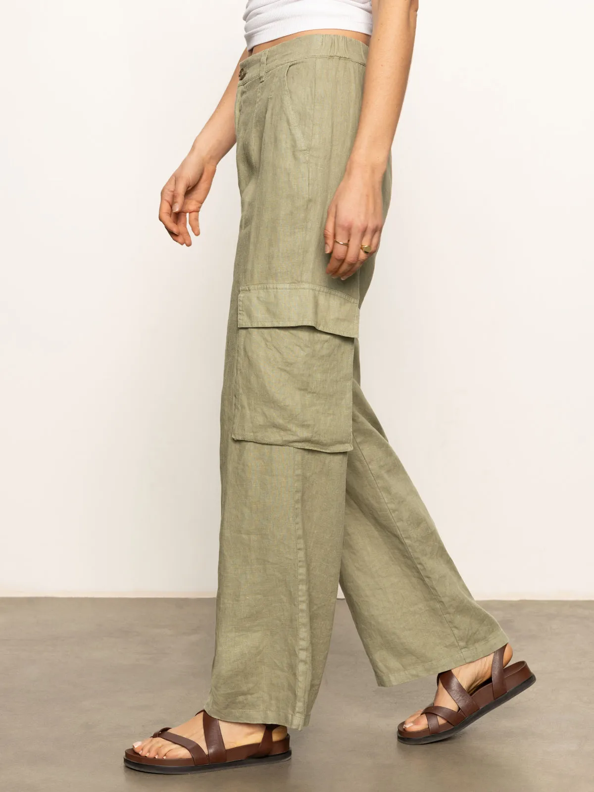 Urban Fit Hopper Semi High Rise Cargo Pant Sage