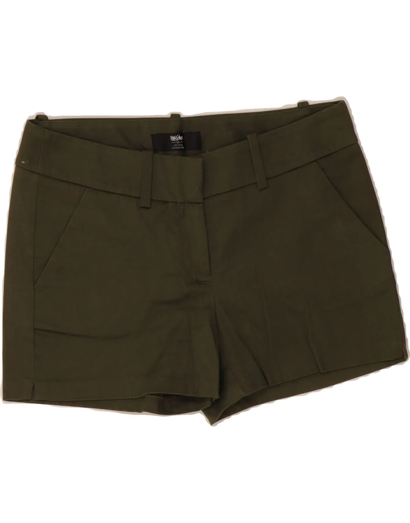 MOSSIMO Womens Chino Shorts US 2 XS W30  Khaki Cotton Non-Iron