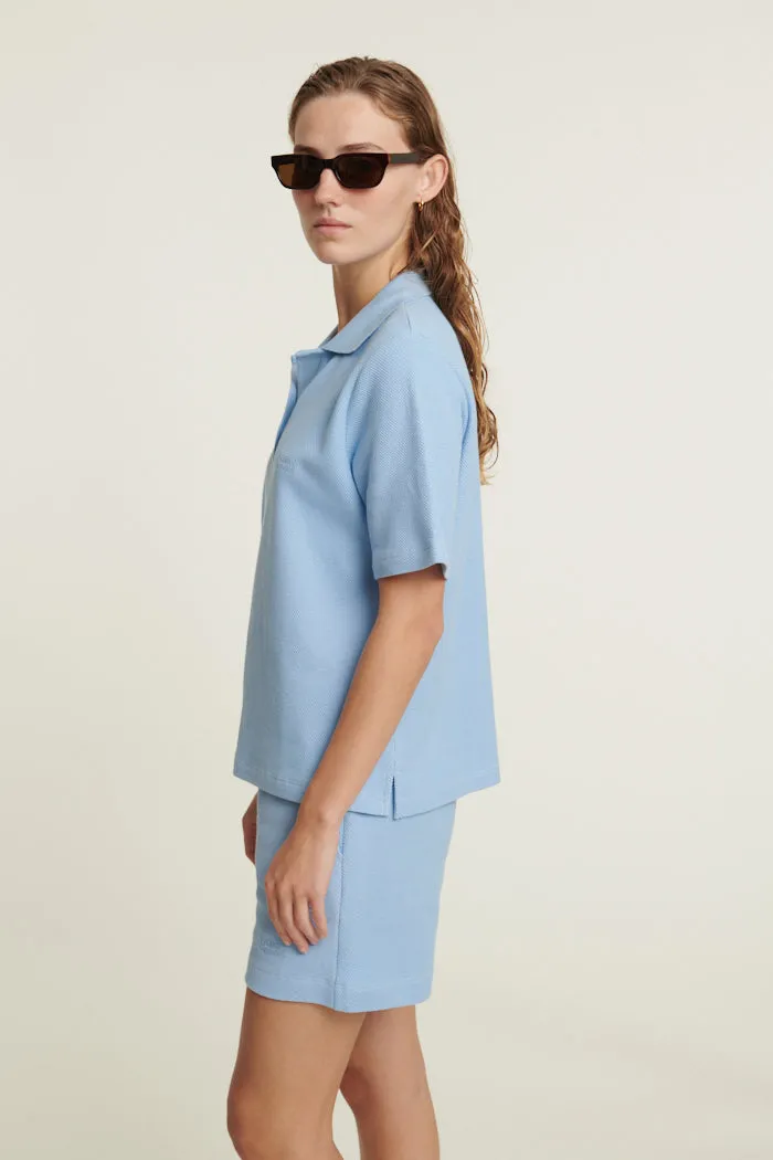 Relaxed Fit Quick Dry Material Ima Polo - Frozen fjord