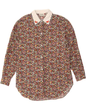 PENNY BLACK Womens Shirt UK 18 XL Multicoloured Floral Cotton Moisture Wicking Material Non Chafe Seams