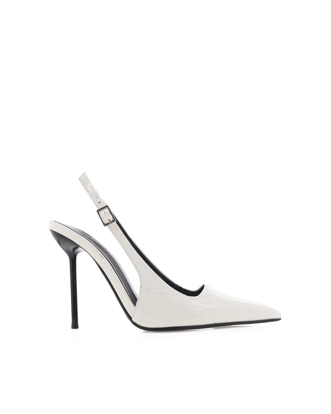 ISIDORE - WHITE PATENT Casual High Heel Shoes Trendy Platform Heels