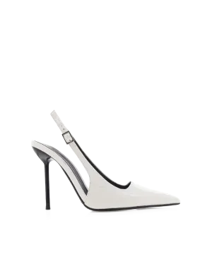 ISIDORE - WHITE PATENT Casual High Heel Shoes Trendy Platform Heels