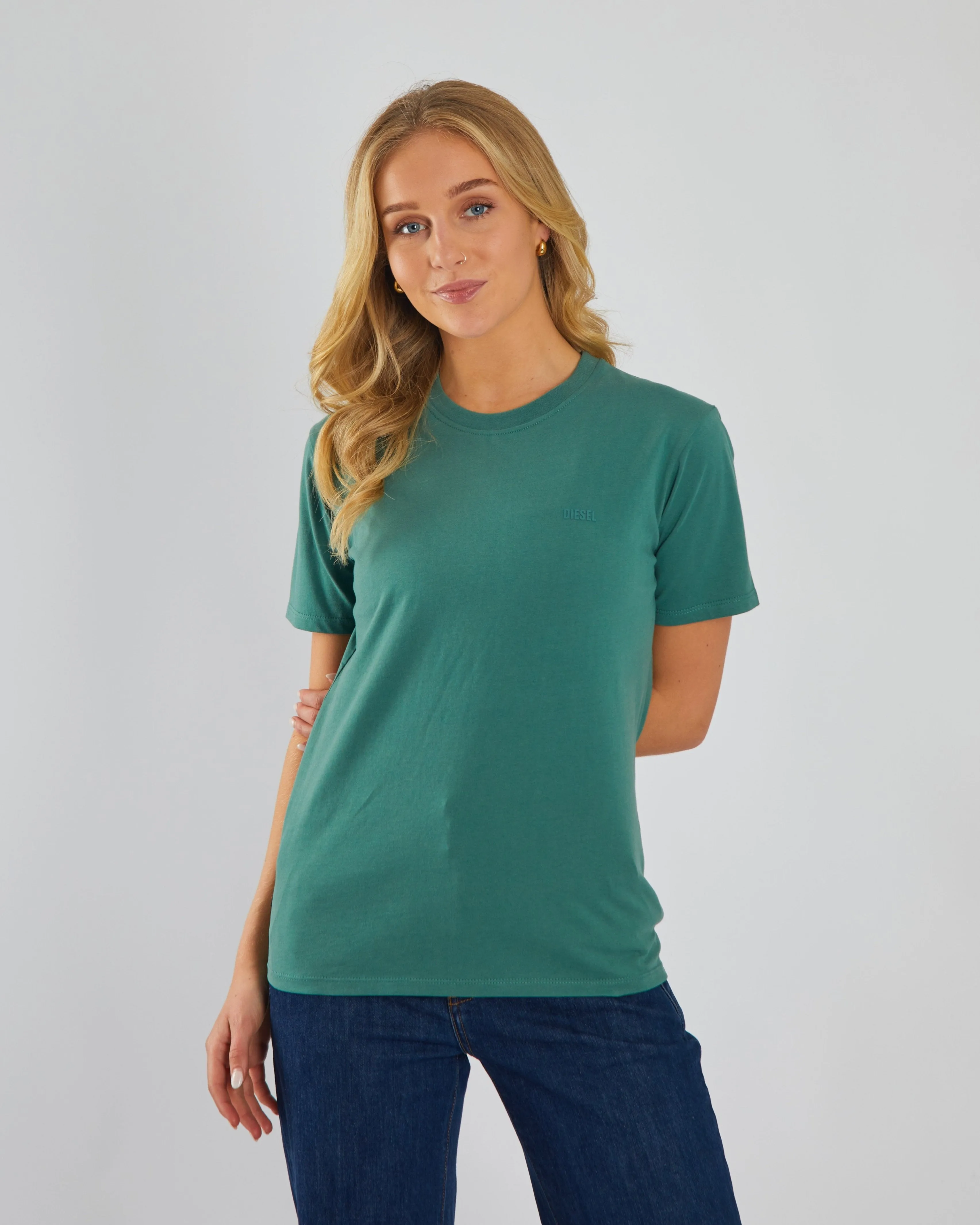 Street Style Trend Jada Basic O Neck Green Trail