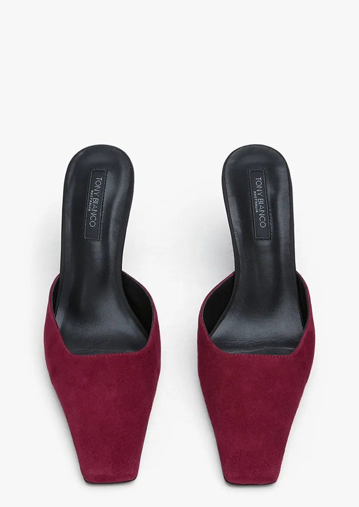 Fashion Heels for Fall Jasmin Bordeaux Suede