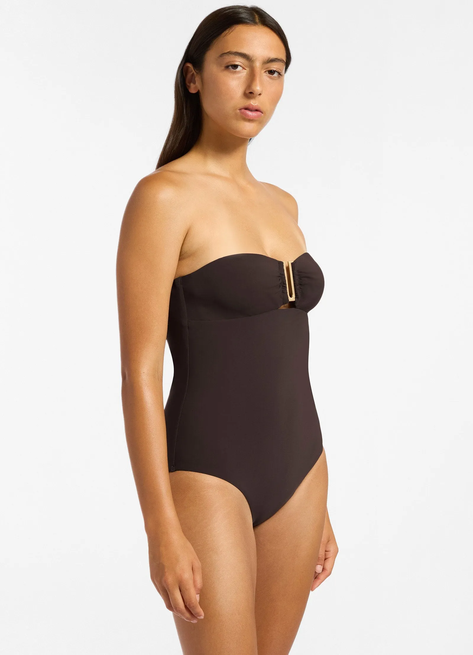 Jetset Bandeau One Piece - Chocolate Fashion Statement Anti Odor Technology