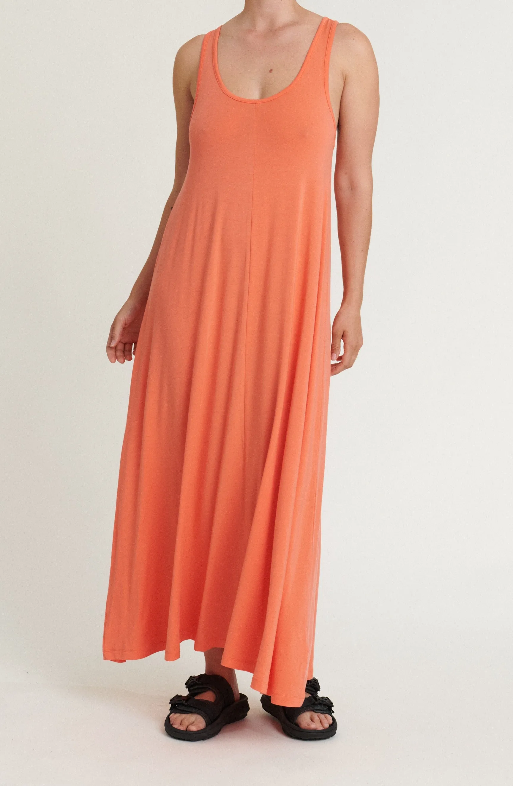 Grab Now Jo Long Tank Dress - Tomato