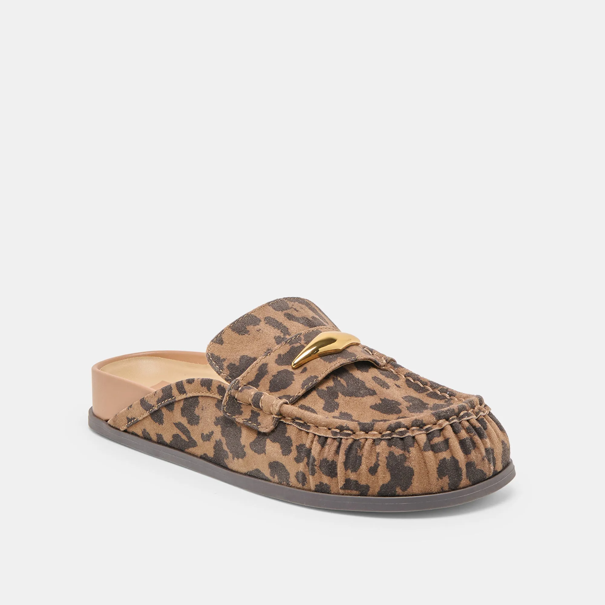 Classic Lady Relax Vibe JODERO FLATS BROWN LEOPARD PRINTED SUEDE