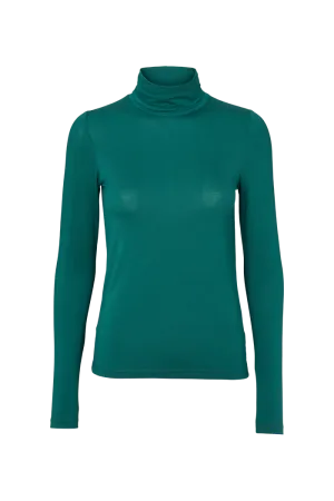 Joline T-Neck - Rain Forest Active Outfit Style Stretch Jersey Knit