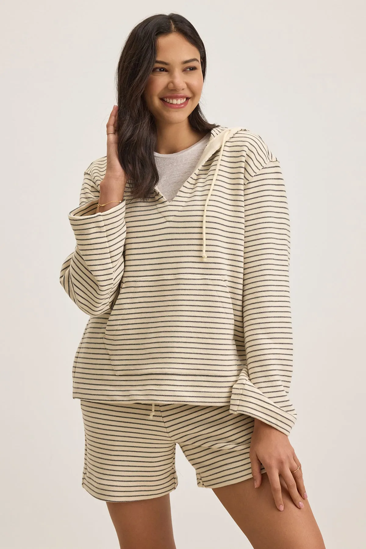 JORDYN HOODIE Stretch Comfort Layered Neckline