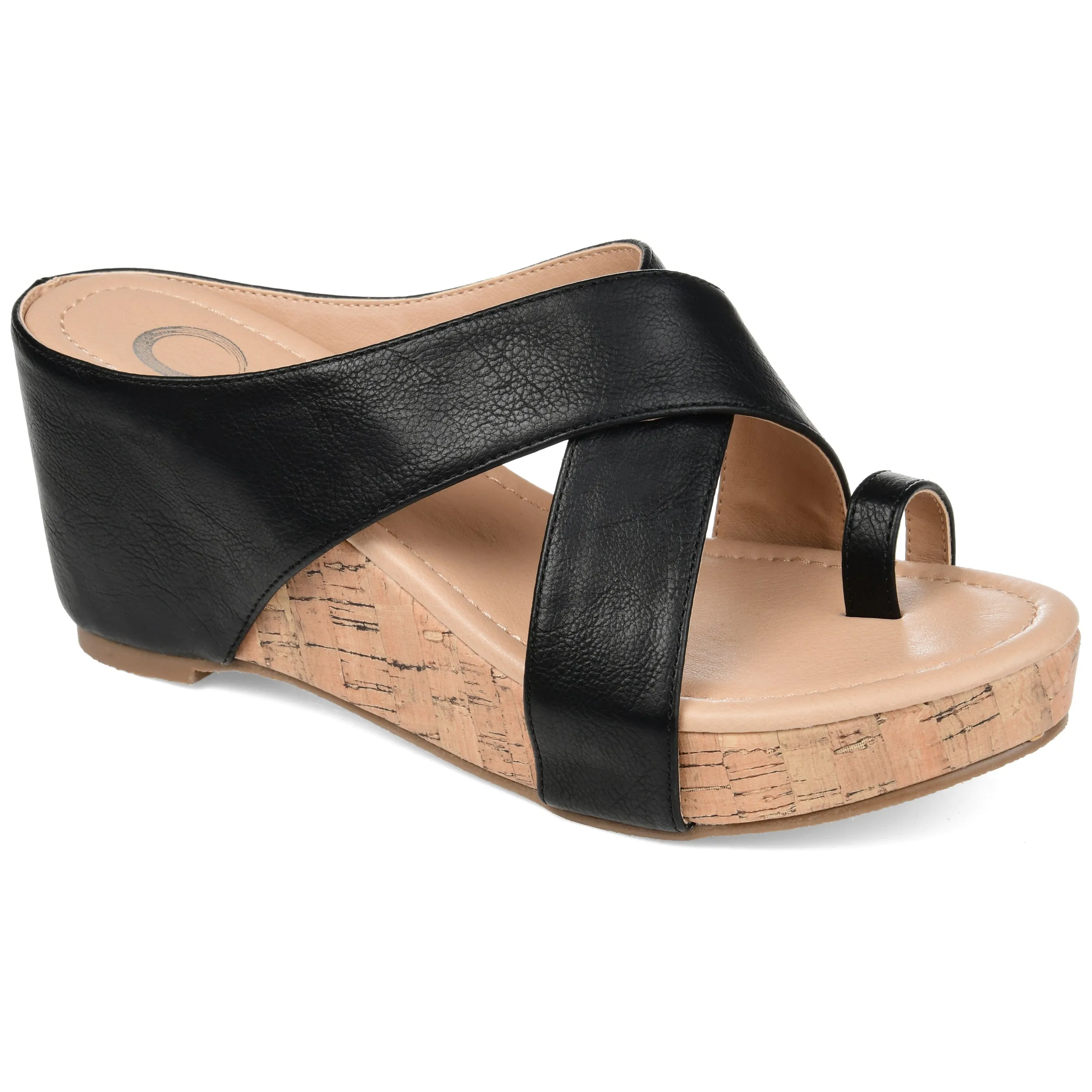 Supportive Footbed Journee Collection Women's Tru Comfort Foam Rayna Wedge Sandal