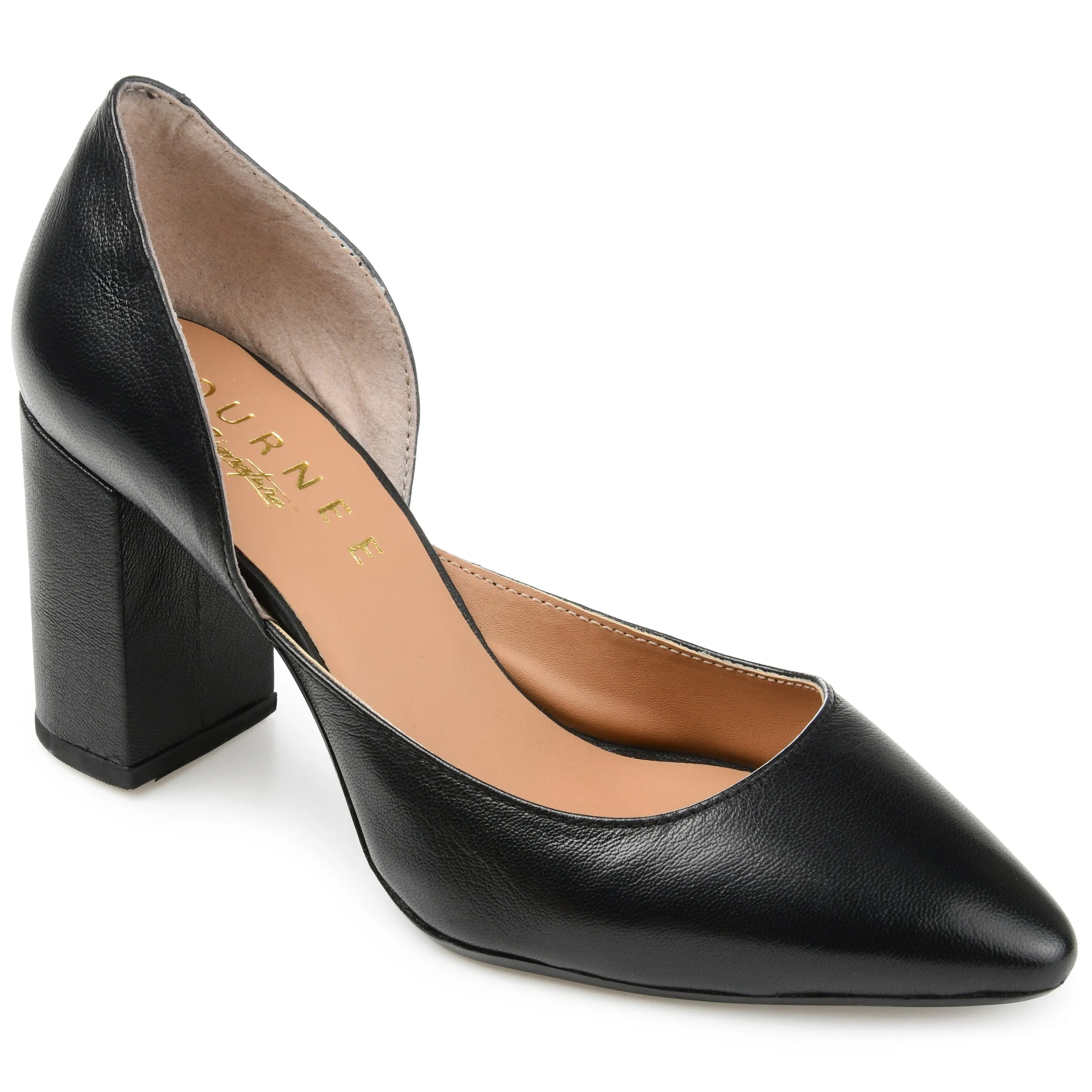 Suede Heels Travel Friendly Journee Signature Women's Genuine Leather Jillian Pump