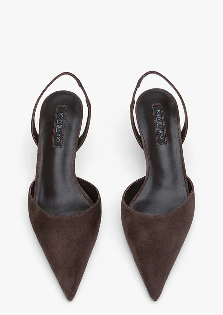 High Fashion Shoes Juliette Espresso Suede