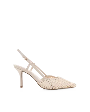 KAMERON - CREAM RAFFIA Padded collar