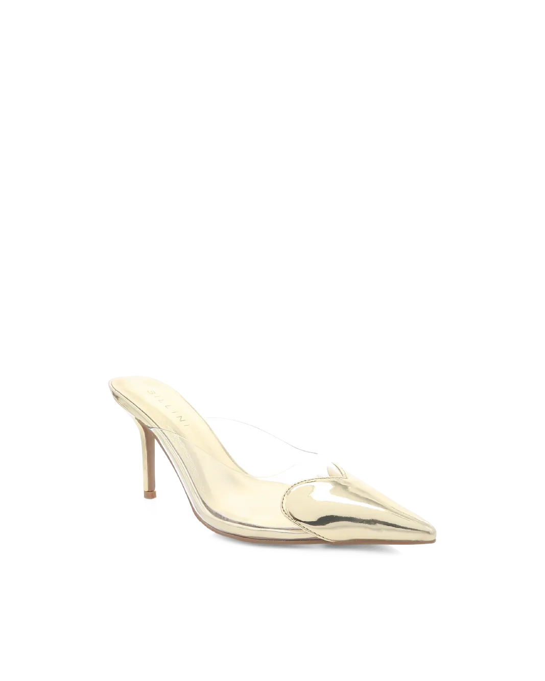 pointed heel sandals KARESS - GOLD CHROME-CLEAR