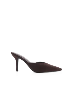 Fashionable Sandals Soft Material KAREY - DARK CACAO SUEDE