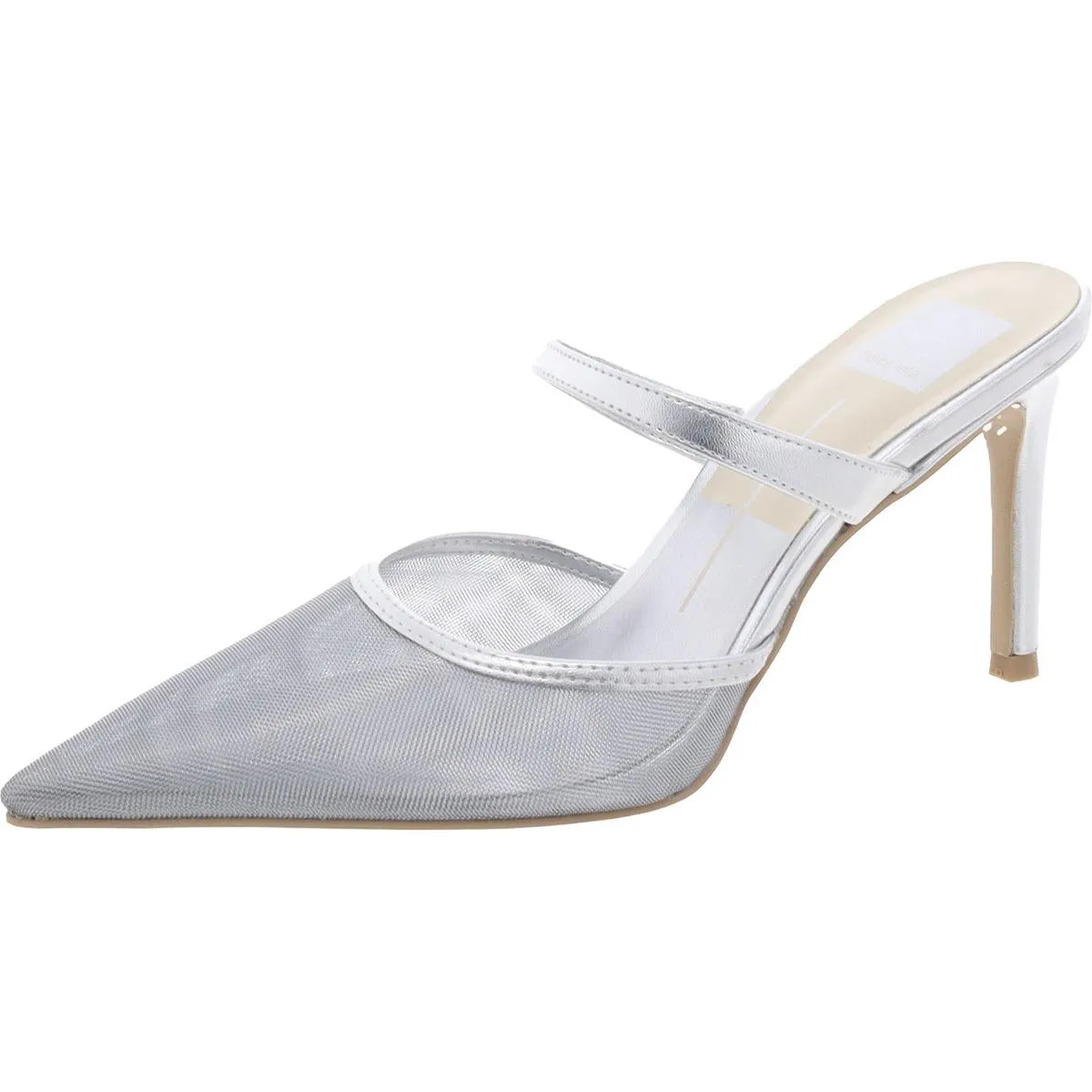 Katik Womens Mesh Pointed Toe Mules Creative Spirit Retro Stilettos