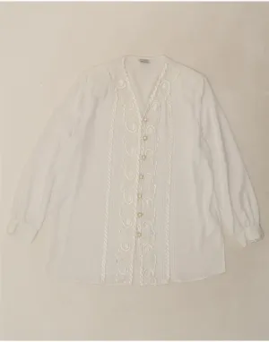 Wardrobe Essential VINTAGE Womens Shirt Blouse EU 44 XL White Polyester