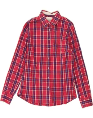 Breathable Lining Classic Collar CREW CLOTHING Womens Shirt UK 12 Medium  Pink Check Cotton