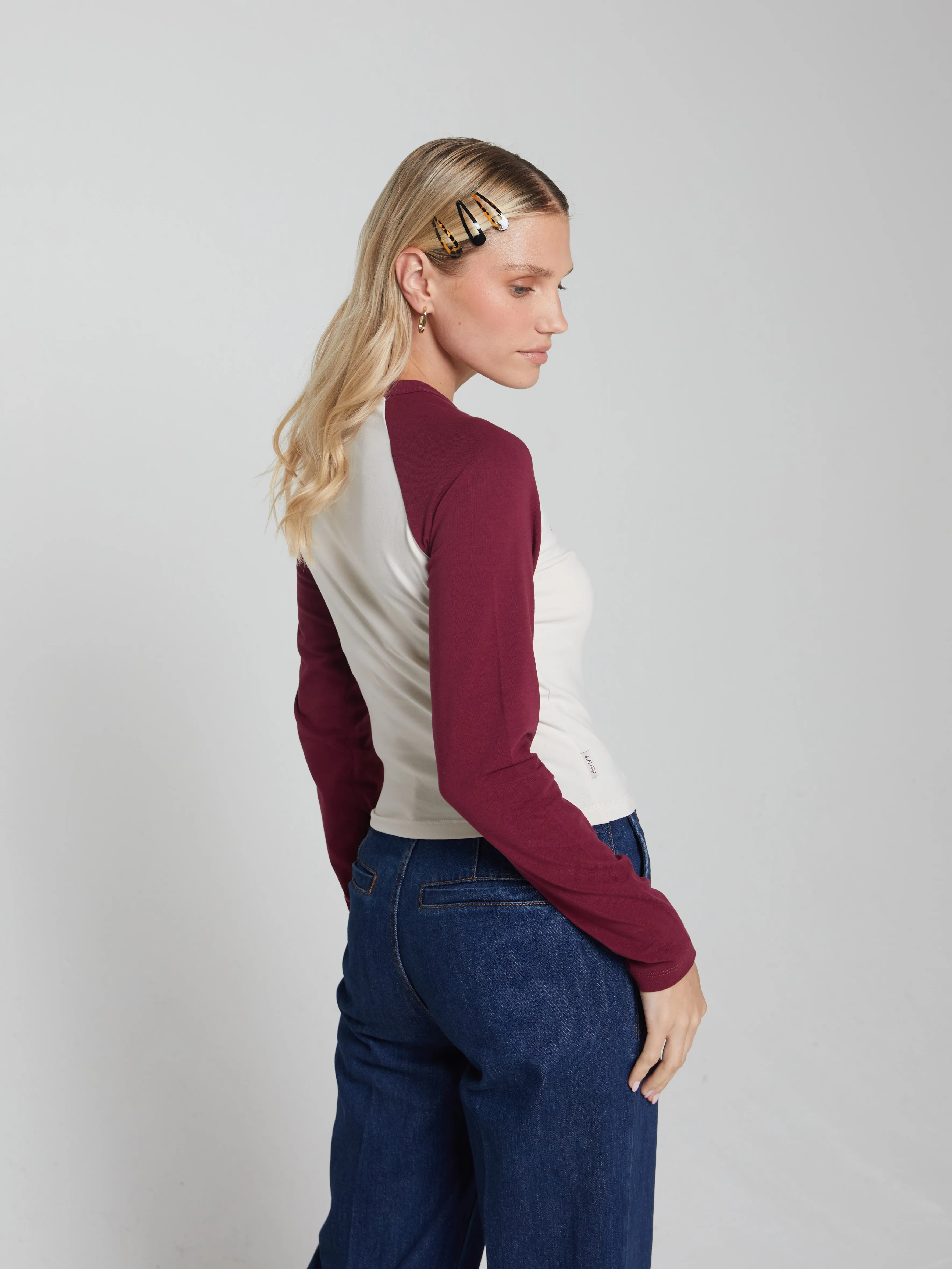 Kirsten Ls Tee Cranberry Red Sport Flex