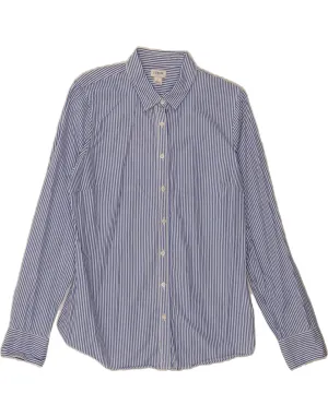 UV Protection Cocktail Event J. CREW Womens Shirt UK 16 Large Blue Pinstripe Cotton
