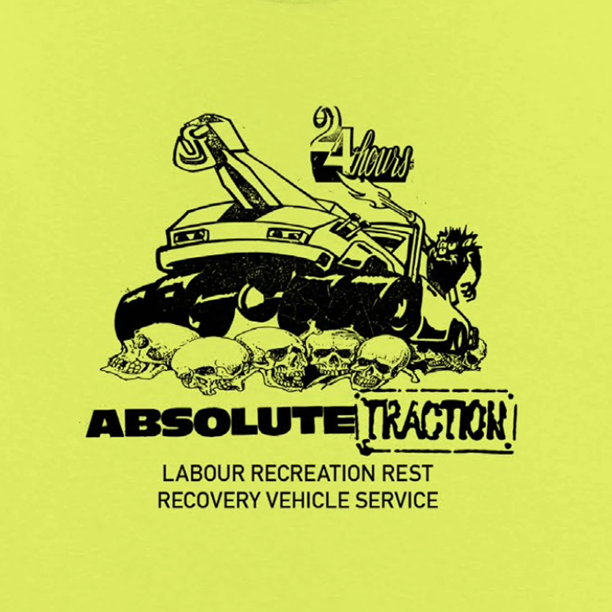 safe for skin Labour Rest Recreation Absolute Traction T-Shirt - Hi Vis Green