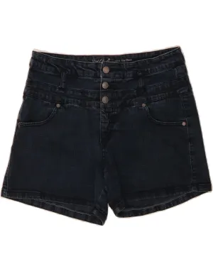 MOSSIMO Womens Super Strech Denim Shorts US 14 Large W32 Navy Blue Day-To-Night Wear