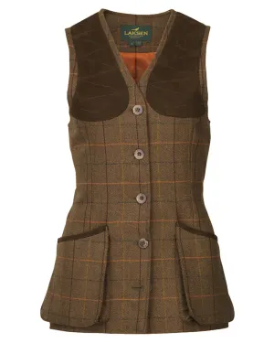 Laksen Cara Beauly Tweed Shooting Vest slow - speed movement