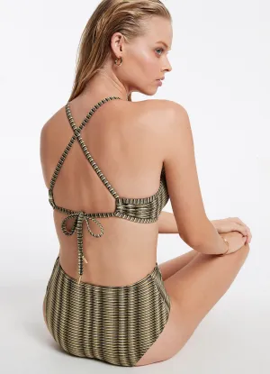 Ravello Soft Tri Top - Olive Supportive Underband Hypoallergenic Lining