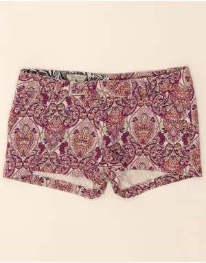 VOLCOM Womens Chino Shorts W23 2XS Multicoloured Paisley Bold Graphics Durable Fabric