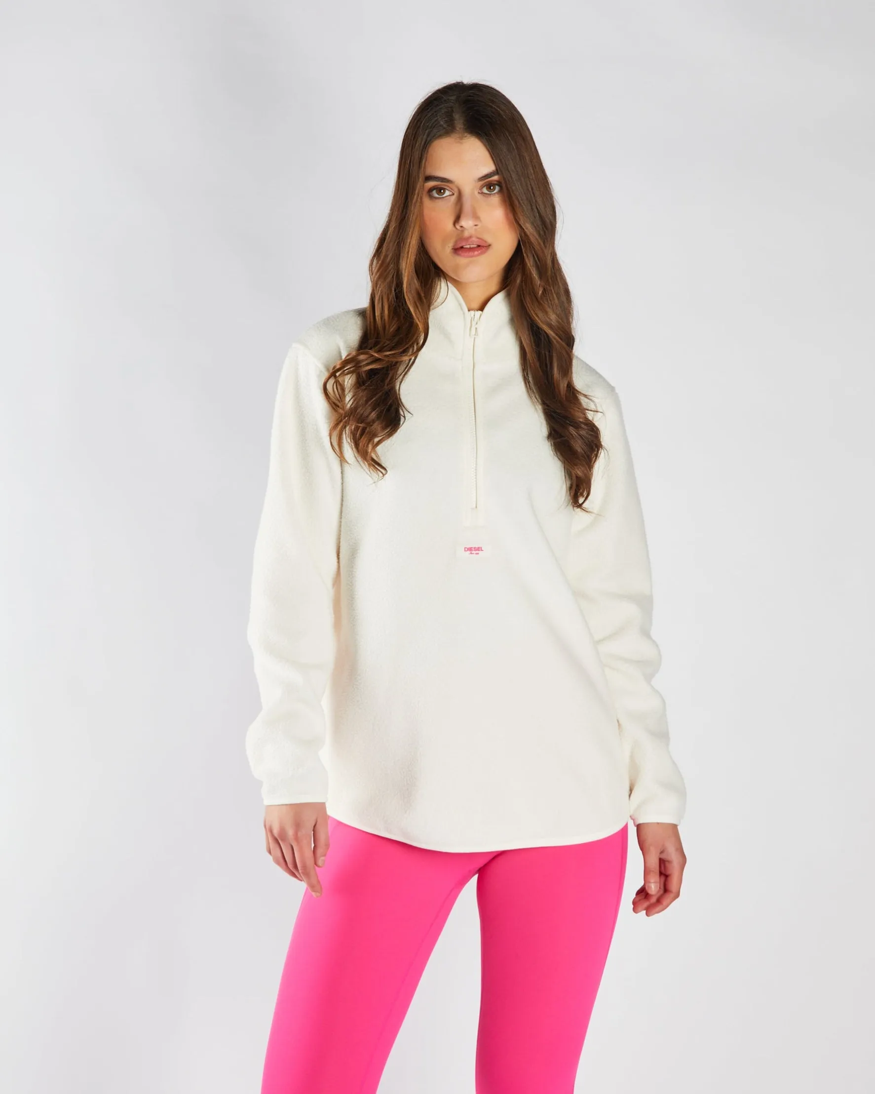 Eireen Fleece Zipper Soft Ivory Daily Staple