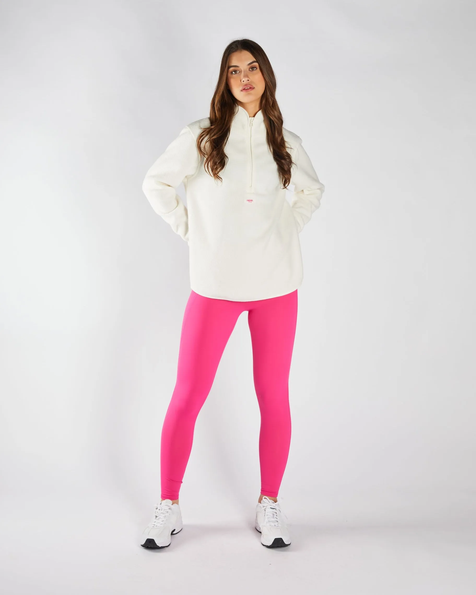 Business casual Unique selling points Eireen Fleece Zipper Soft Ivory