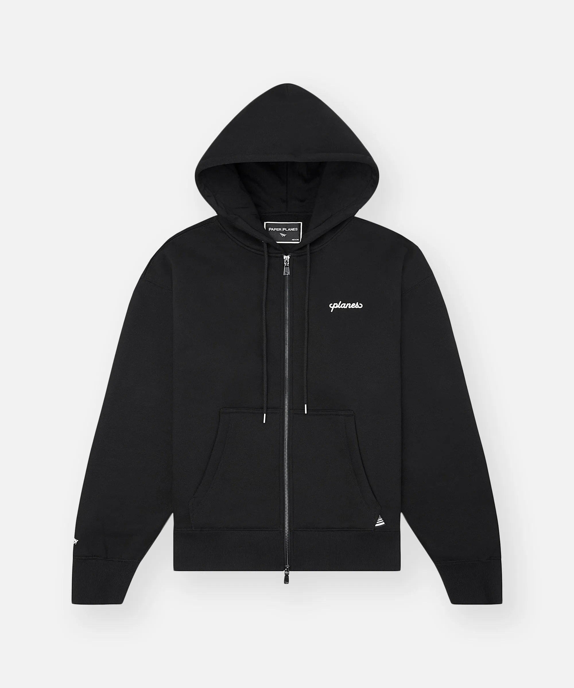 Quality control Planes Script Weld Zip Up Hoodie