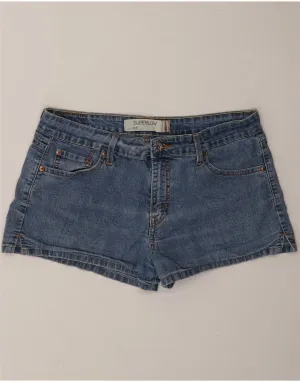 LEVI'S Womens 518 Super Low Denim Shorts US 13 Large W34  Blue Cotton Petite Option