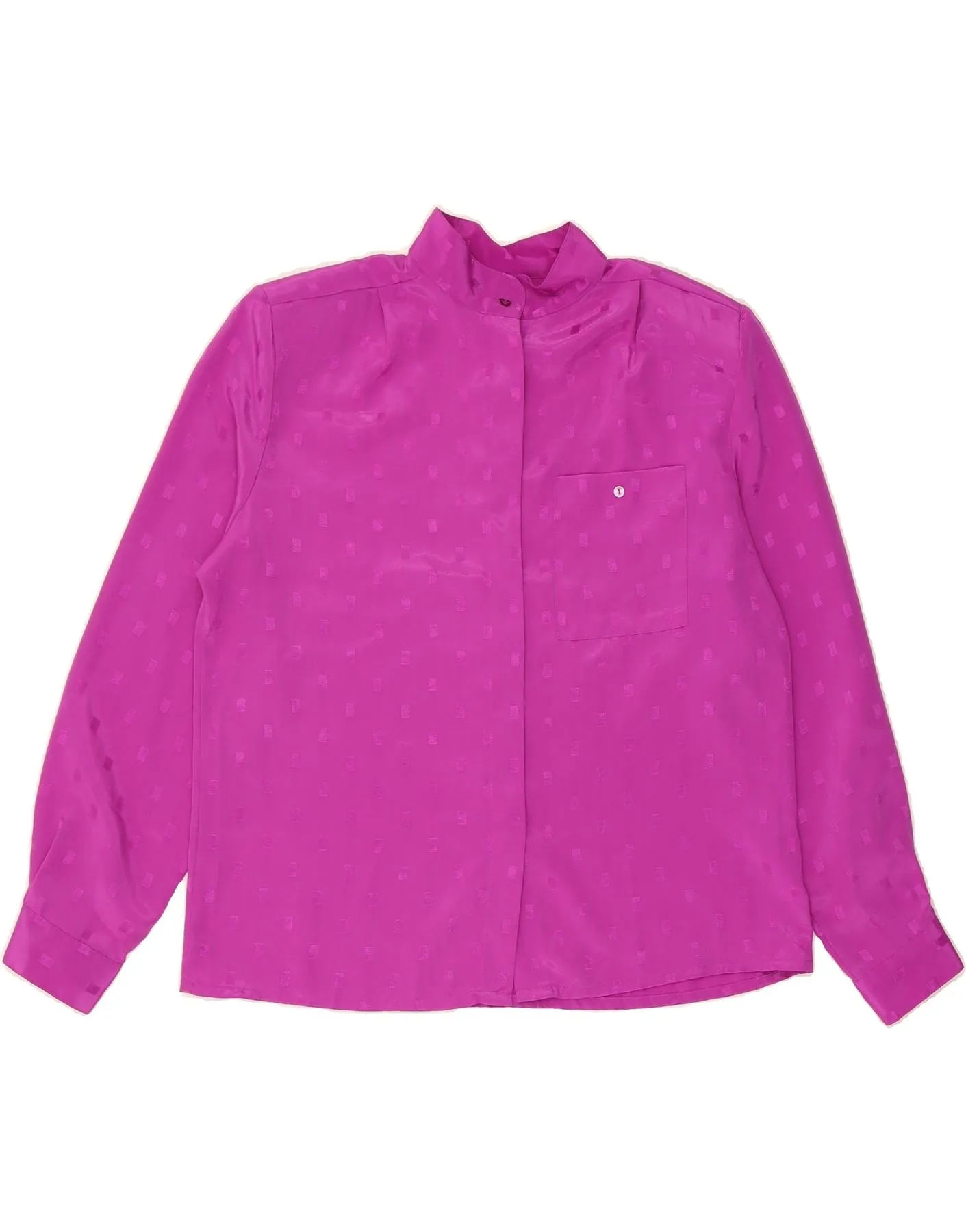 C&A Womens Shirt Blouse EU 44 XL Purple Geometric Polyester Social Meetup