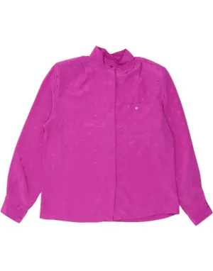 C&A Womens Shirt Blouse EU 44 XL Purple Geometric Polyester Social Meetup