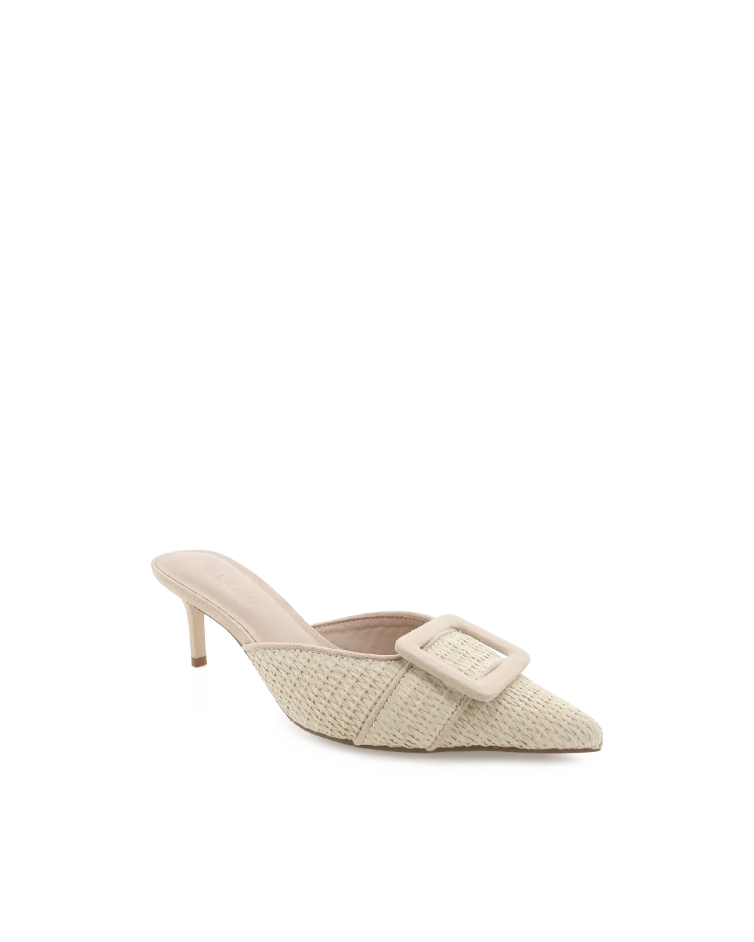 Low Heel YORKIE - NATURAL RAFFIA-WHEAT SUEDE