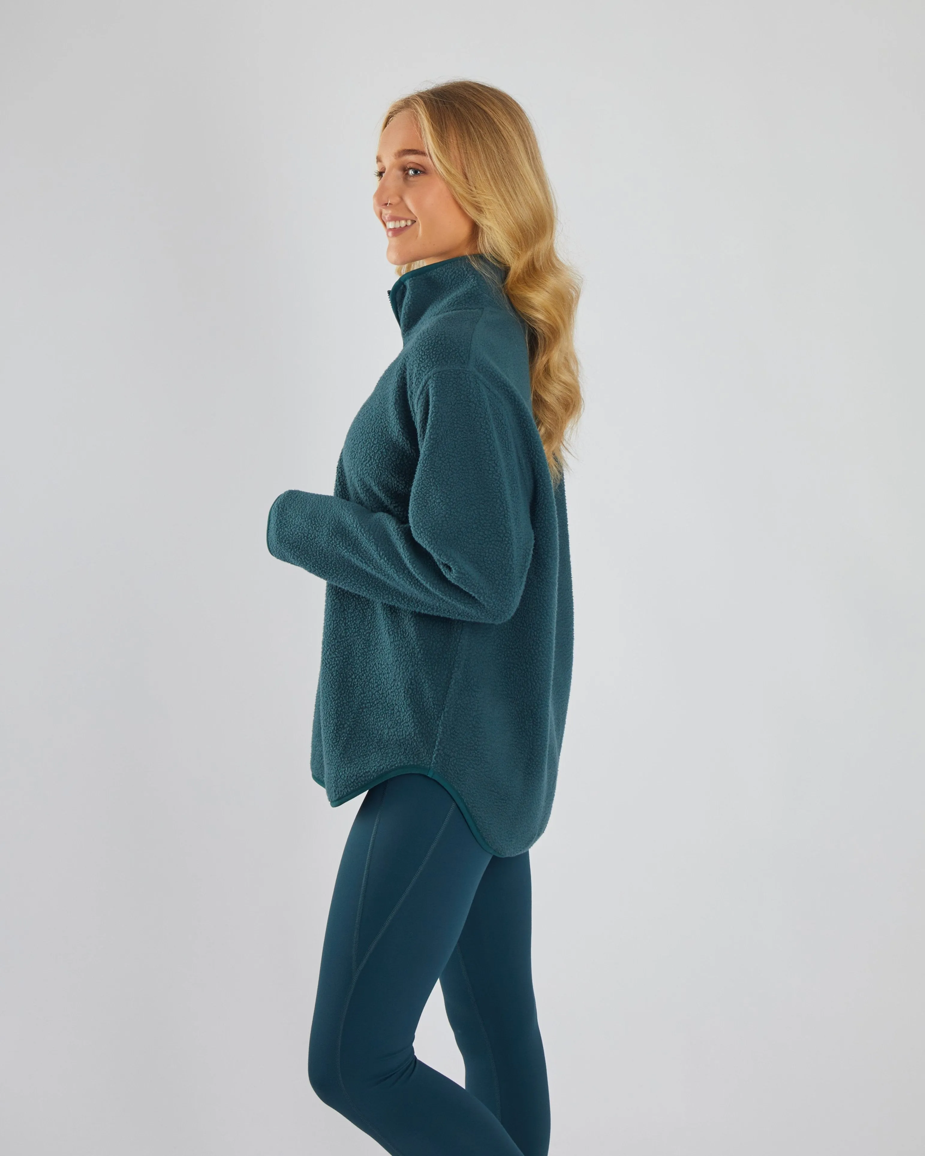 Kai Fleece Half Zip Alpine Green Cold Protection Breathable Material