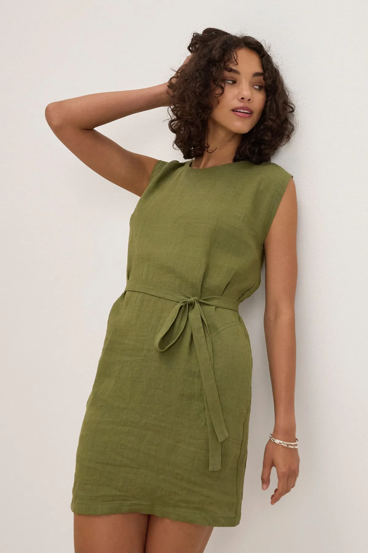 Celebrity-Inspired LARA LINEN DRESS
