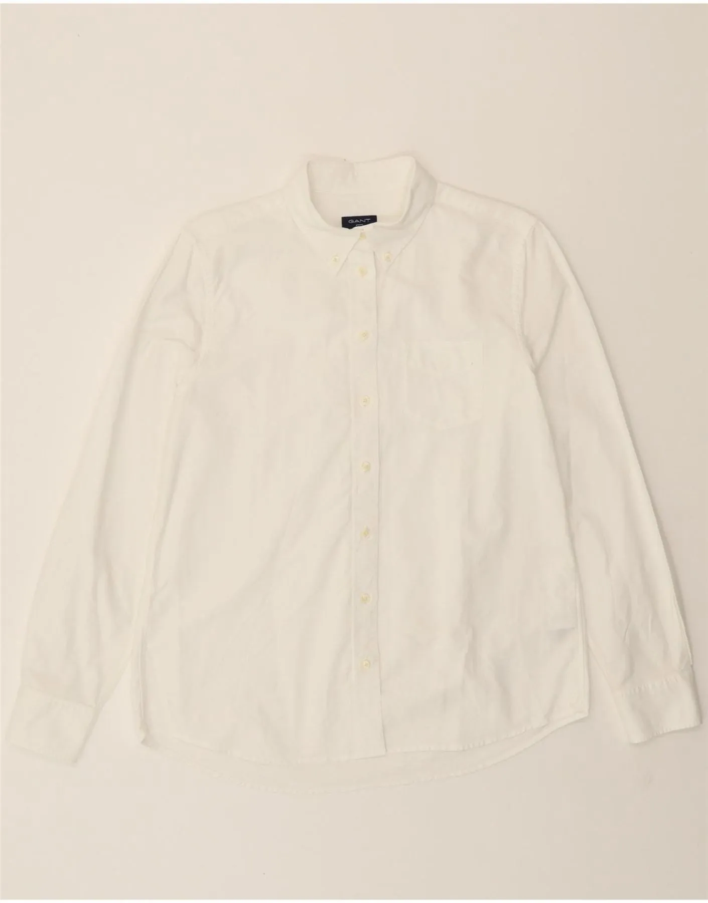 GANT Womens Shirt UK 12 Medium White Cotton family gathering Non Chafe Seams