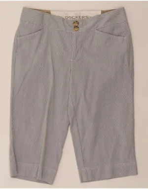 DOCKERS Womens Casual Shorts US 8 Medium W30  Grey Pinstripe Cotton Special Occasion
