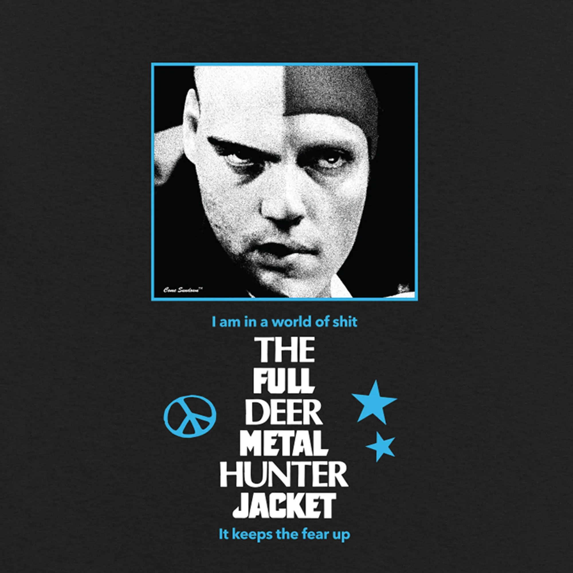 Recycled Polyester Blend hypoallergenic Come Sundown Full Deer Tee - Black