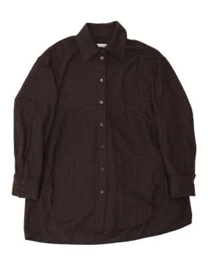 Holiday Travel Sustainable Choice COS Womens Shirt Dress EU 36 Small Grey Houndstooth Wool