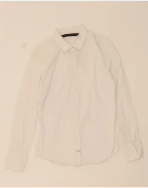 Raw edge ZARA Womens Shirt UK 10 Small White