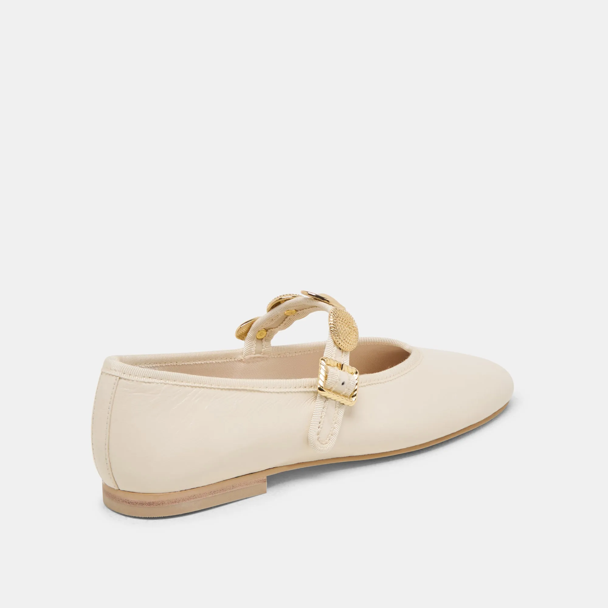 RELAN BALLET FLATS OFF WHITE LEATHER flexible shoes