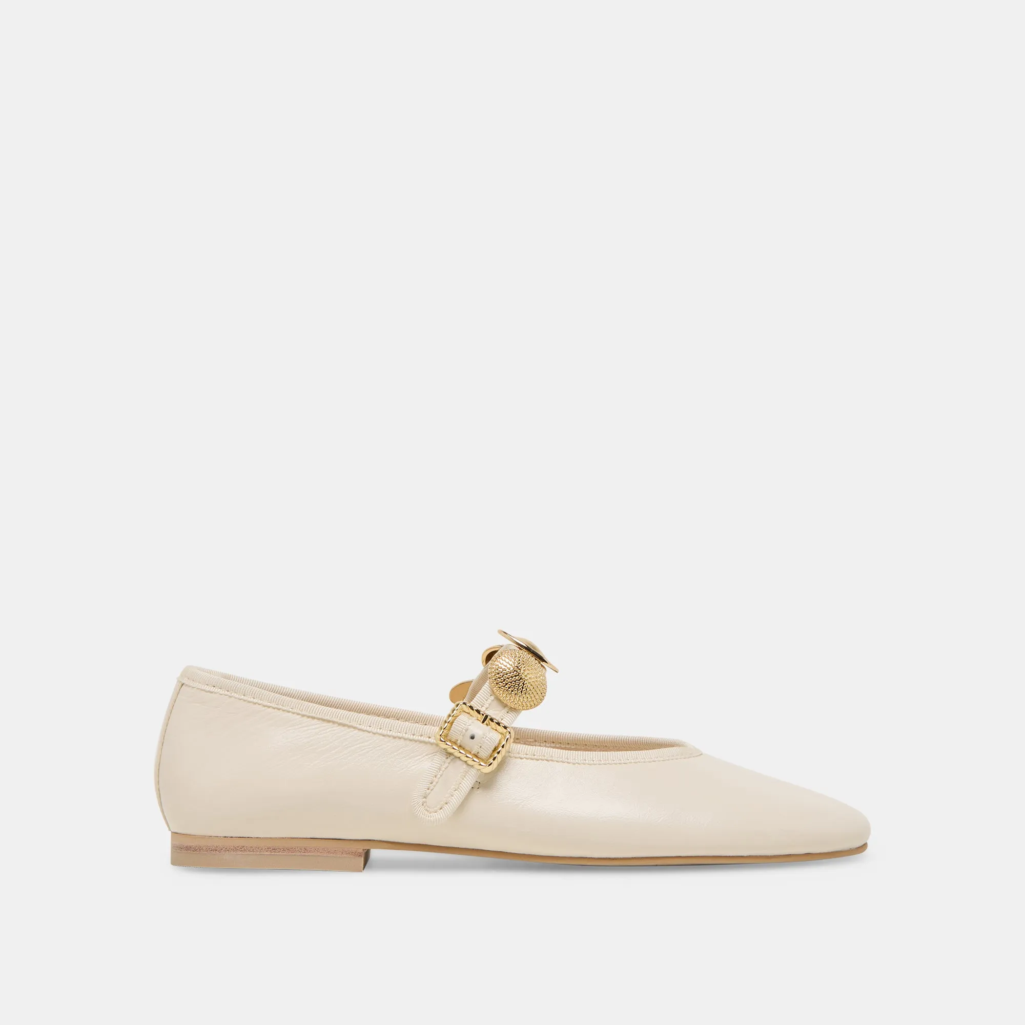 RELAN BALLET FLATS OFF WHITE LEATHER padded insole