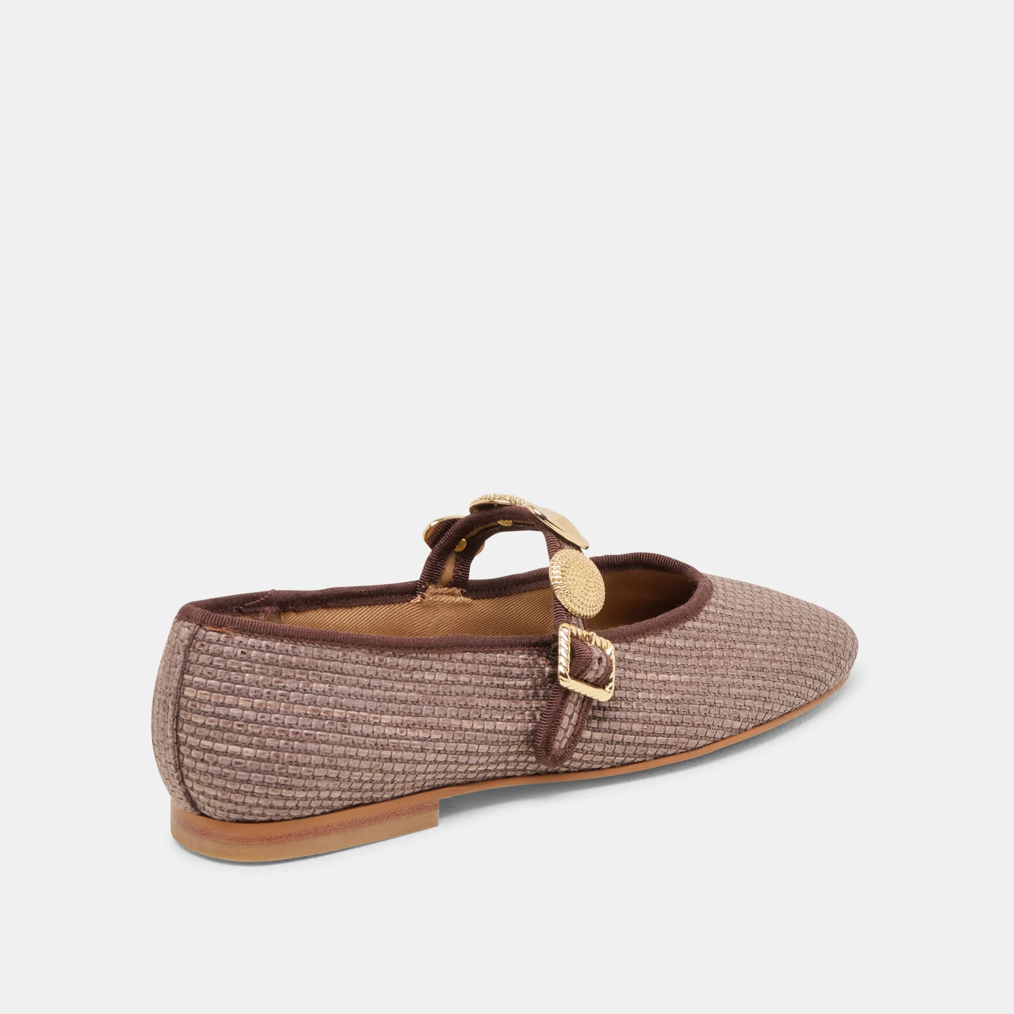 RELAN BALLET FLATS WALNUT RAFFIA Trend Spot Open Glow