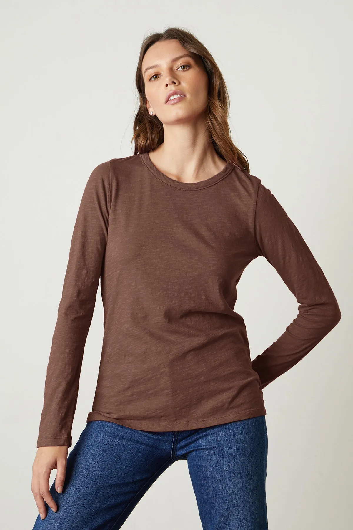 Evergreen Eco friendly materials LIZZIE ORIGINAL SLUB LONG SLEEVE TEE